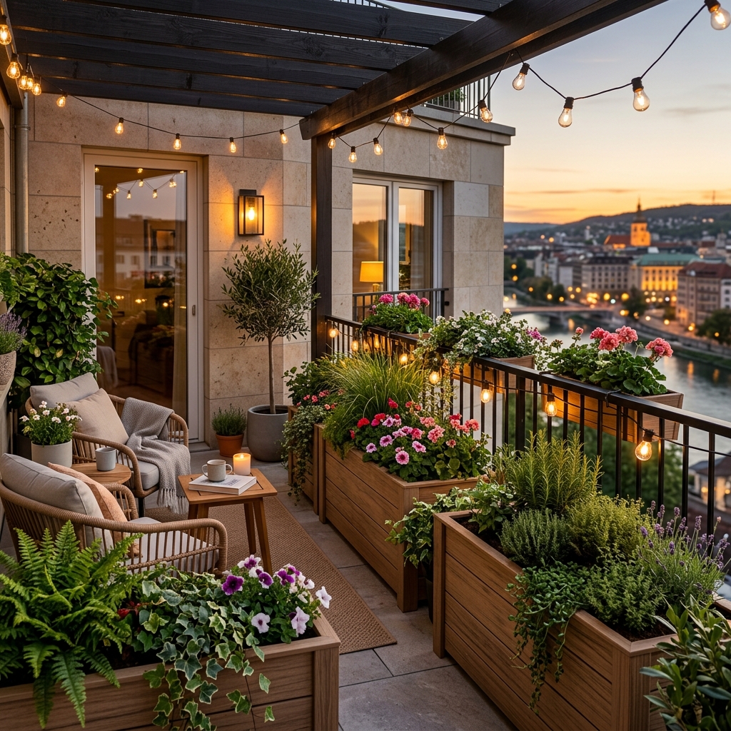 Balkon ve Bahçe Dekorasyonunda Ahşap Kompozit Çiçeklik (Saksı) Tasarımı